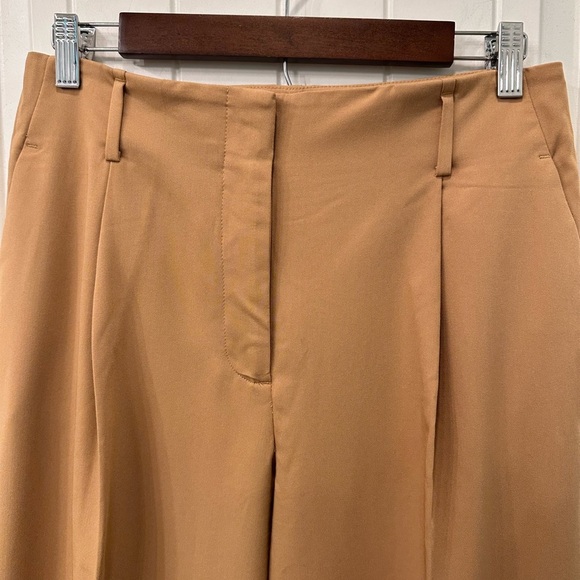 Ann Taylor Camel High Waist Wide Leg Trousers 4 - Picture 2 of 5
